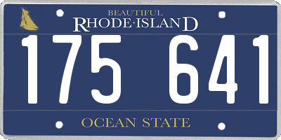 RI license plate 175641