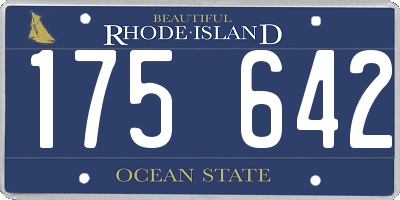 RI license plate 175642
