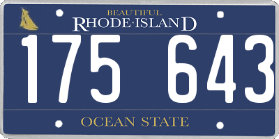 RI license plate 175643