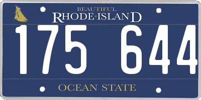 RI license plate 175644