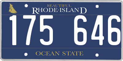 RI license plate 175646