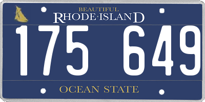 RI license plate 175649