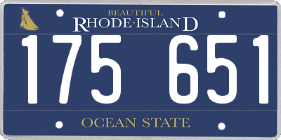 RI license plate 175651