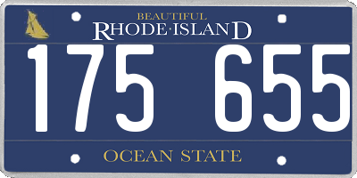 RI license plate 175655