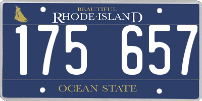 RI license plate 175657