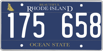 RI license plate 175658