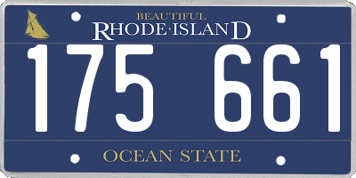 RI license plate 175661