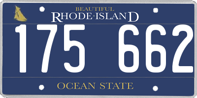 RI license plate 175662