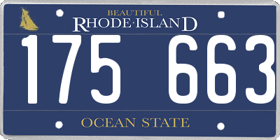 RI license plate 175663