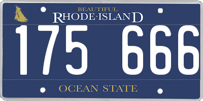 RI license plate 175666