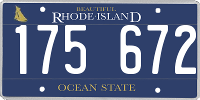 RI license plate 175672