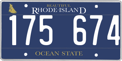 RI license plate 175674