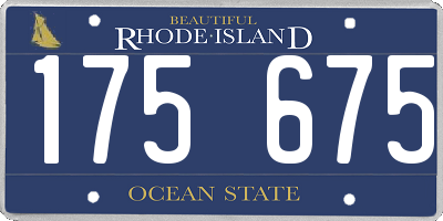 RI license plate 175675
