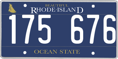 RI license plate 175676