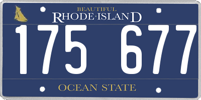 RI license plate 175677