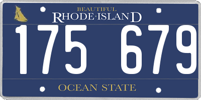 RI license plate 175679