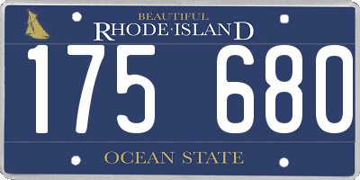 RI license plate 175680