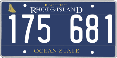 RI license plate 175681
