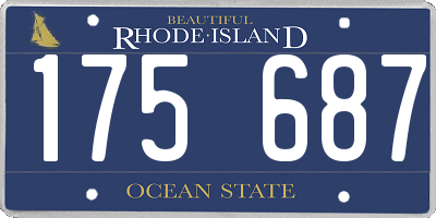 RI license plate 175687