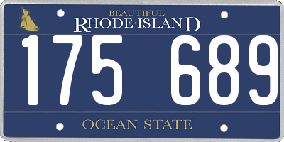 RI license plate 175689