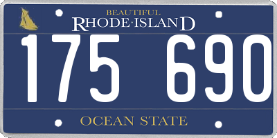RI license plate 175690