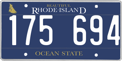 RI license plate 175694