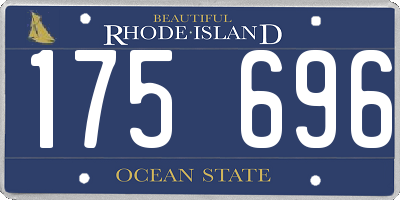 RI license plate 175696