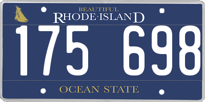 RI license plate 175698
