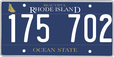 RI license plate 175702