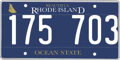 RI license plate 175703