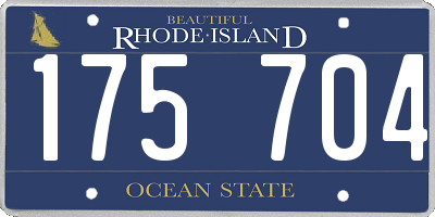 RI license plate 175704