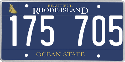 RI license plate 175705