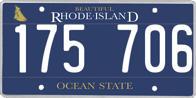 RI license plate 175706