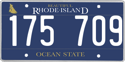 RI license plate 175709
