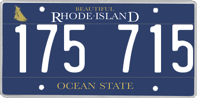 RI license plate 175715