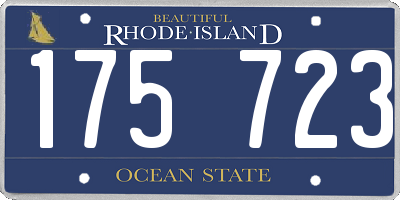 RI license plate 175723