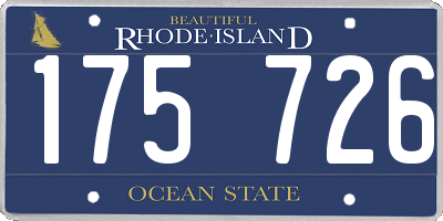 RI license plate 175726
