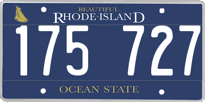 RI license plate 175727