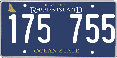 RI license plate 175755