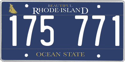 RI license plate 175771