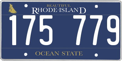 RI license plate 175779
