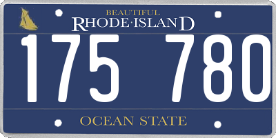 RI license plate 175780