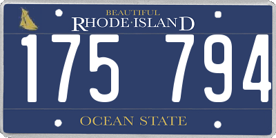 RI license plate 175794