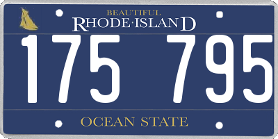 RI license plate 175795