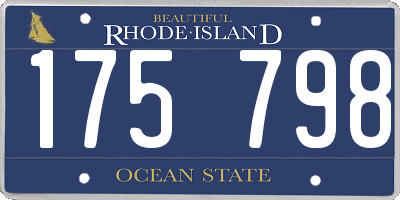 RI license plate 175798