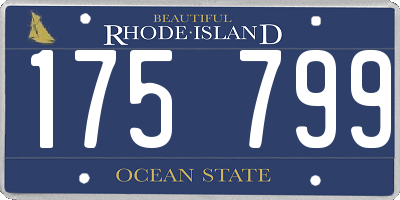 RI license plate 175799