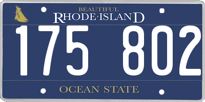 RI license plate 175802