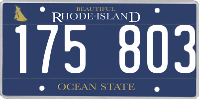 RI license plate 175803