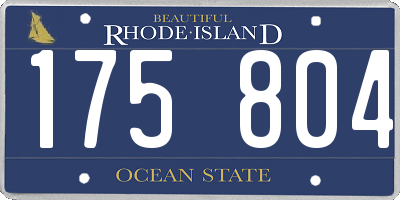 RI license plate 175804