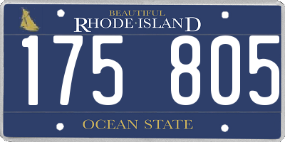 RI license plate 175805